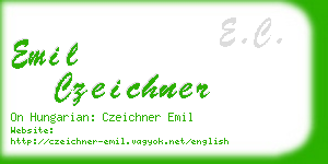 emil czeichner business card